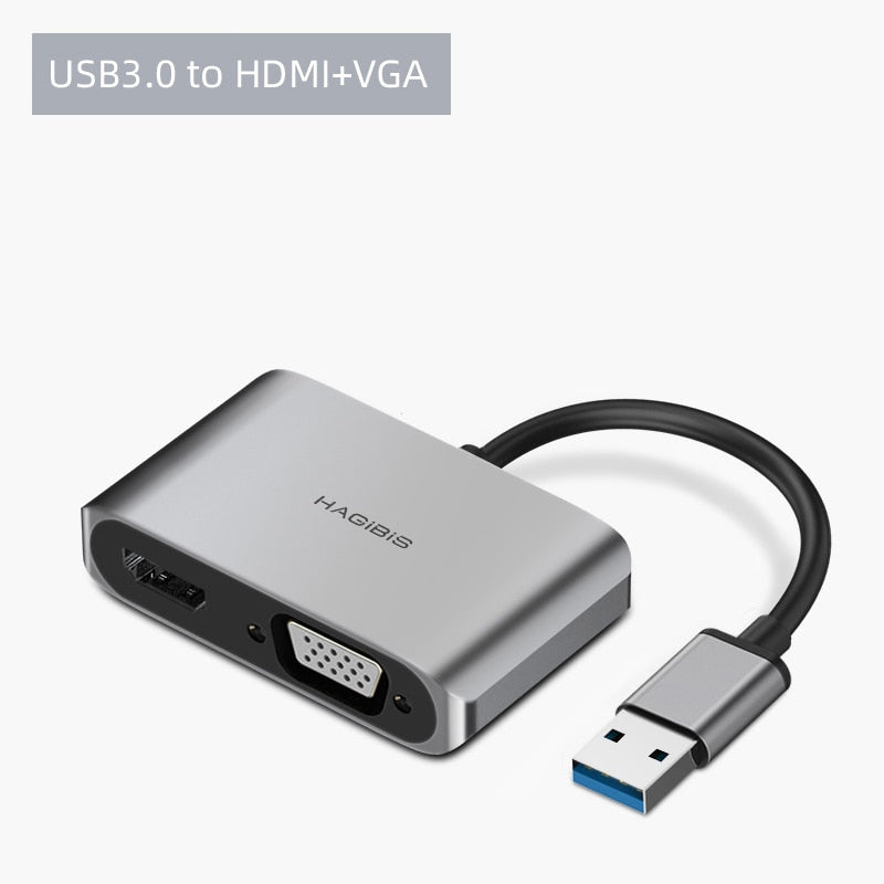 USB 3.0 to HDMI VGA Adapter Hagibis