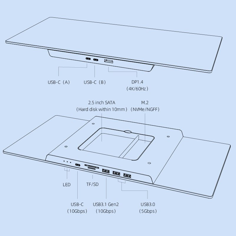 Monitor Stand with USB-C Docking Station HAGIBIS