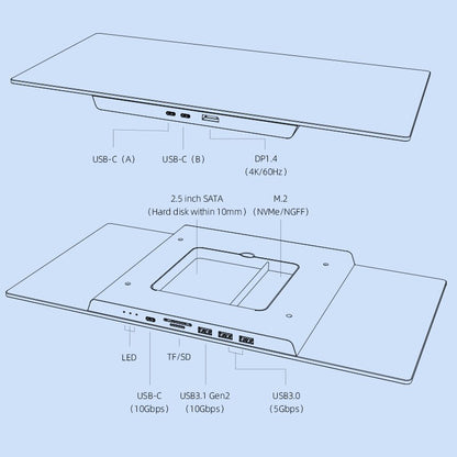 Monitor Stand with USB-C Docking Station HAGIBIS