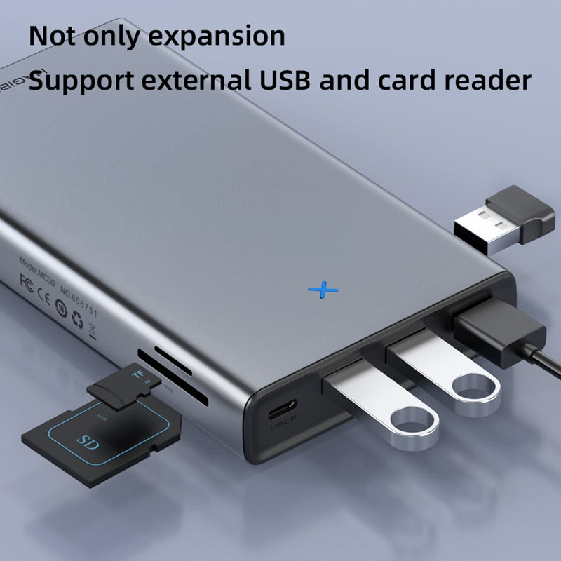 USB C HUB with Hard Drive Enclosure HAGIBIS