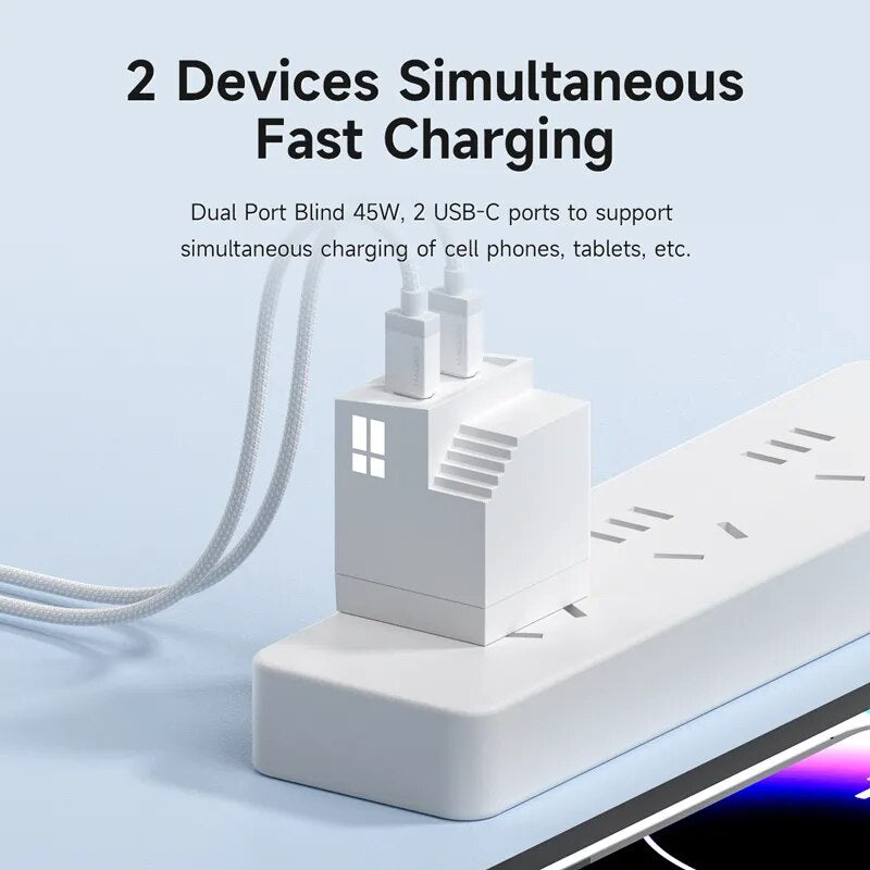 45W GaN USB C Charger Mini House Dual Port HAGIBIS