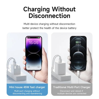 45W GaN USB C Charger Mini House Dual Port HAGIBIS