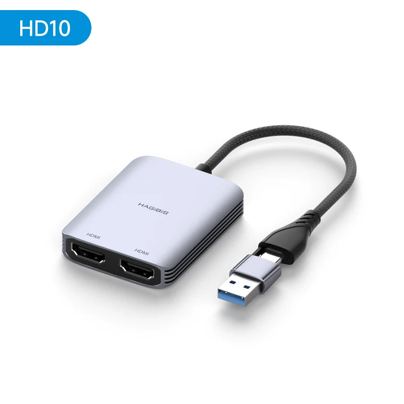 USB-A/C to HDMI Adapter MST Dual Monitor Hagibis