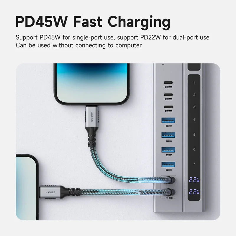 Docking Station 2.0 Multi-C Port Expansion with LED Display Hagibis