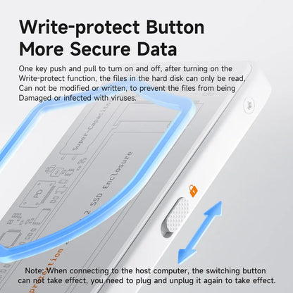 M.2 NVMe SSD Enclosure Write Protect MC200 Hagibis