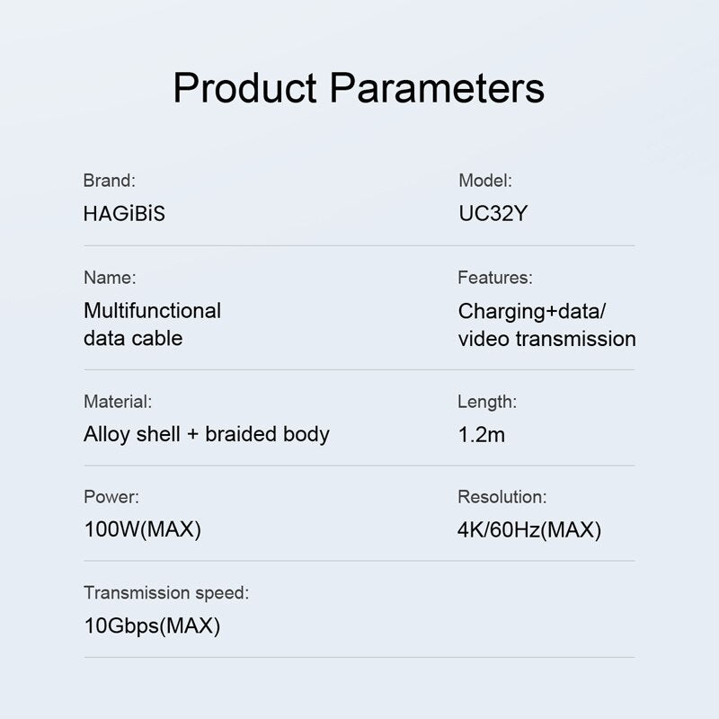 USB C Extension Cable USB 3.2 Gen2 Male to Female HAGIBIS