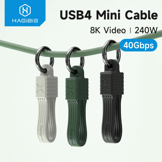 USB 4 Cable Portable with Keychain Hagibis