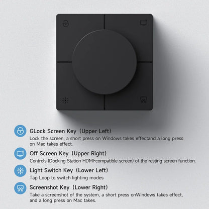 Knob USB C Hub With Shortcut Buttons Hagibis