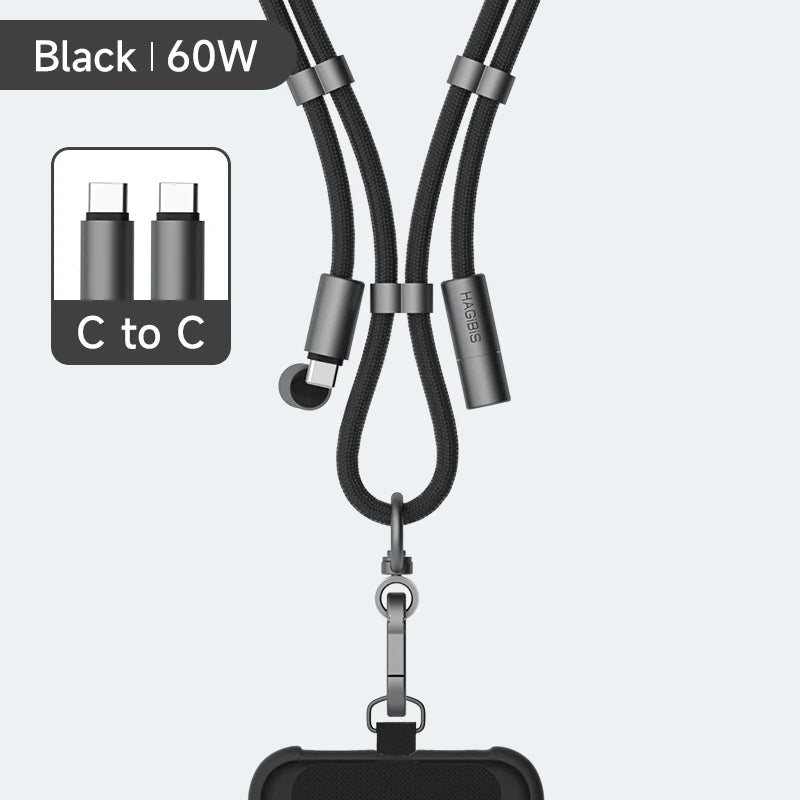 Phone Lanyard 2 in 1 with Fast Charging Cable Hagibis