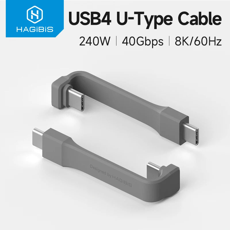 Short USB C Cable 40Gbps USB4 Hagibis