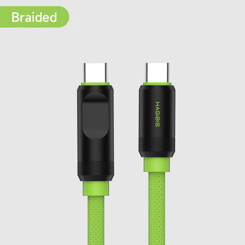 USB C Cable with LED Display USB4 HAGIBIS