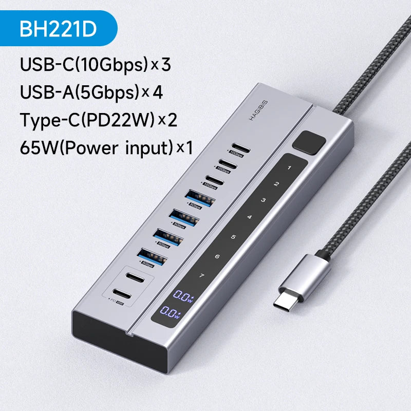 Docking Station 2.0 Multi-C Port Expansion with LED Display Hagibis