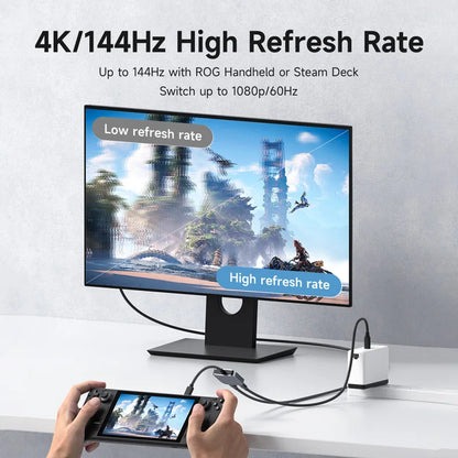 USB-C-Splitter 100 W 4K/60 Hz 2 in 1 