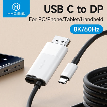 Cable USB C a DisplayPort 8K 60Hz 