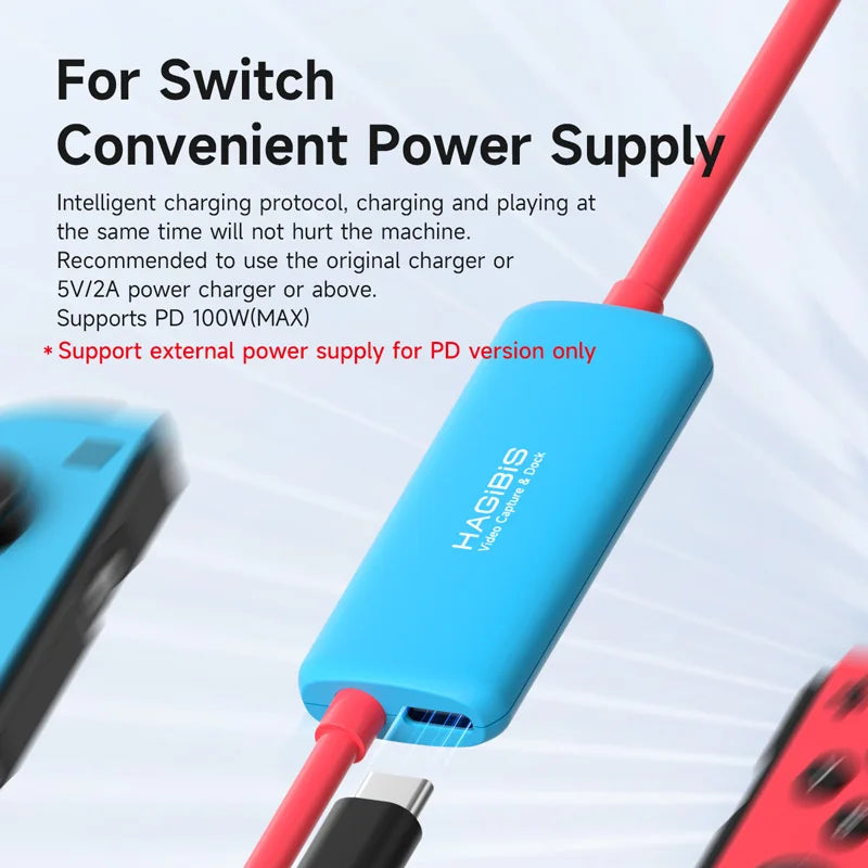 Video Capture Cable 2 in 1 with Switch Dock Hagibis