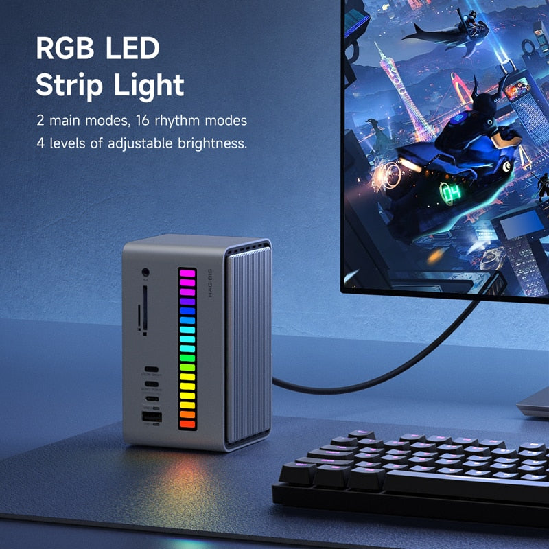 USB C LED Strip Light Docking S tation  HAGIBIS