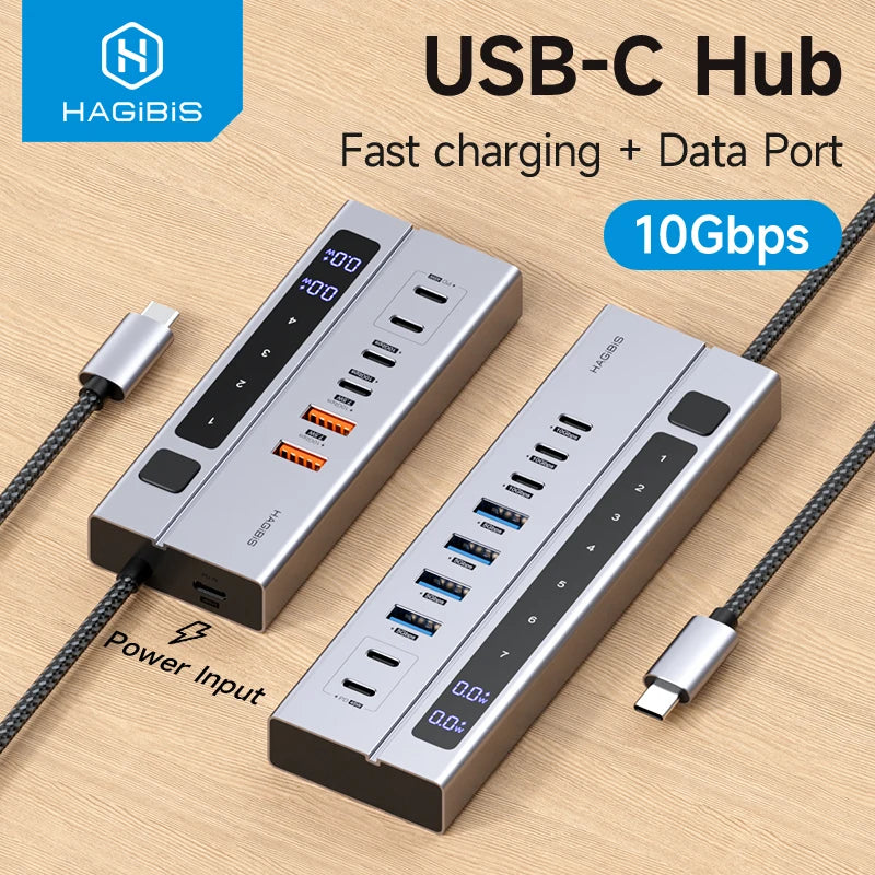 Docking Station 2.0 Multi-C Port Expansion with LED Display Hagibis