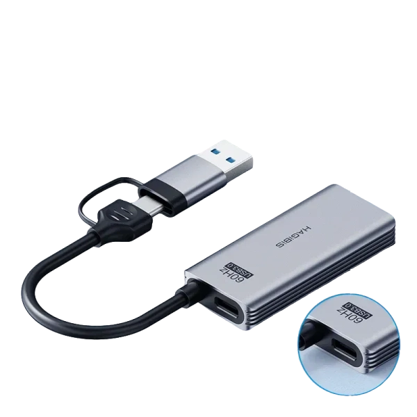 Videoaufnahmekarte HDMI auf USB/Typ C mit PD-Anschluss 