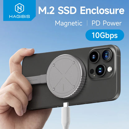 Magnetic M.2 2230 NVMe SSD Enclosure Hagibis