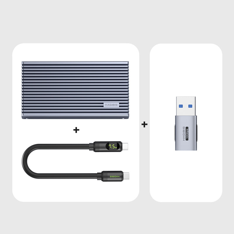 USB4 M.2 NVMe SSD Enclosure With LED Display Hagibis