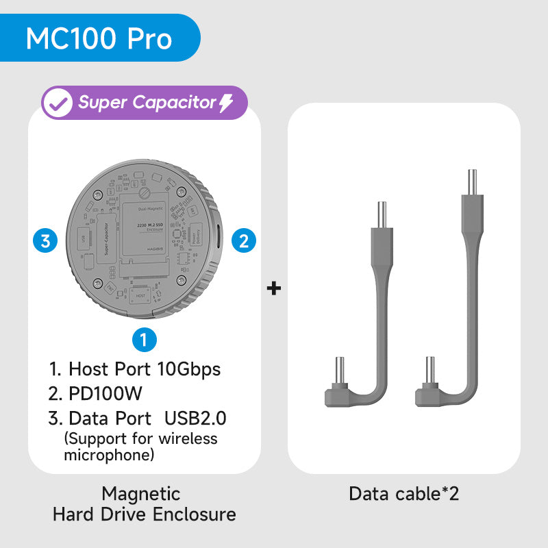 Magnetisches M.2 2230 NVMe SSD-Gehäuse MC100 