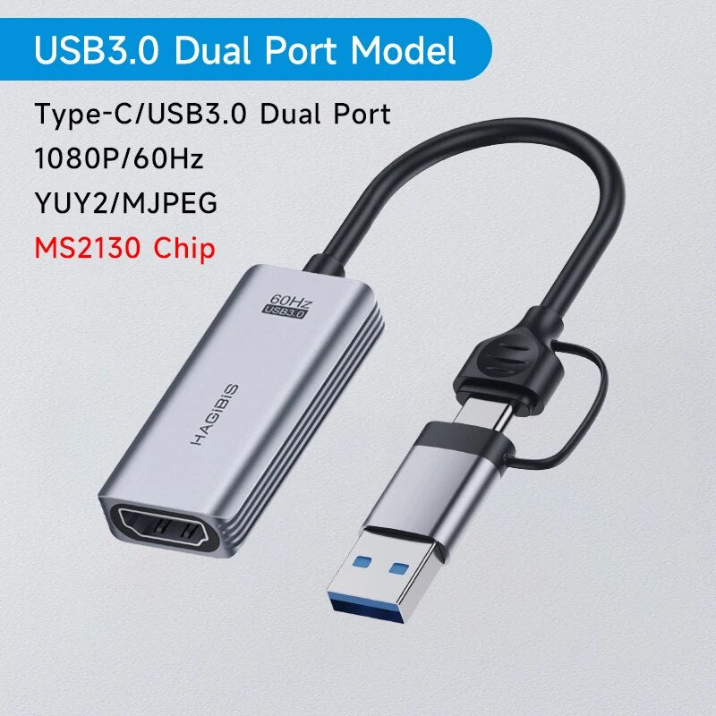 Placa de captura de vídeo tipo C/USB 3.0 HDMI Hagibis