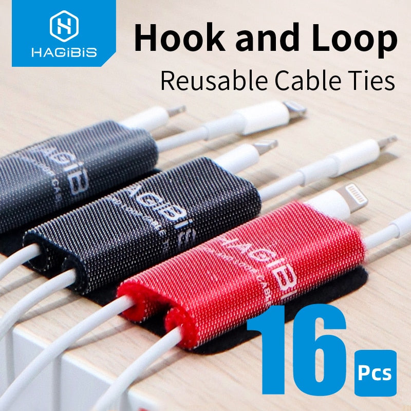 Fastening Cable Ties with Hook and Loop HAGIBIS