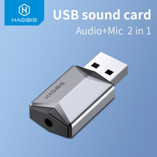 2 in 1 USB sound card HAGIBIS