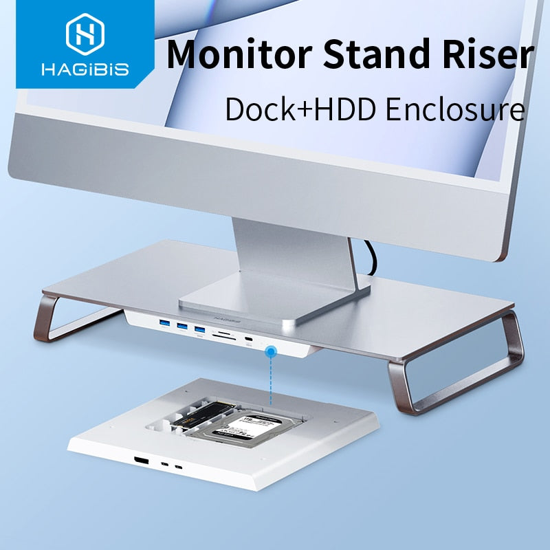 Monitor Stand with USB-C Docking Station HAGIBIS