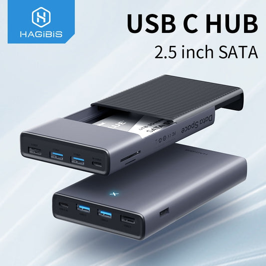 USB C HUB with Hard Drive Enclosure HAGIBIS