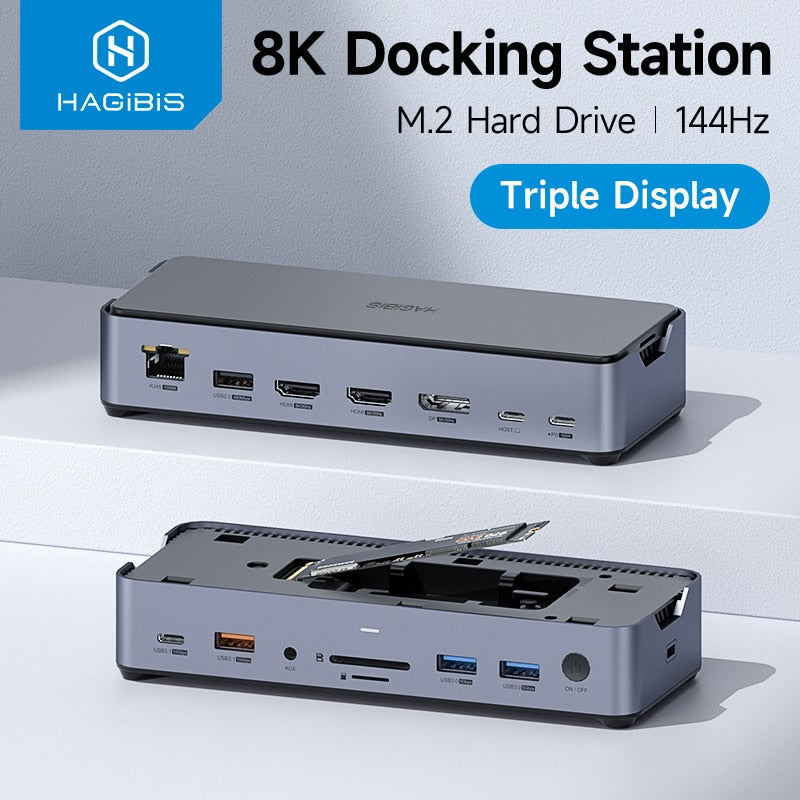 15 in 1 USB-C Docking Station Hagibis